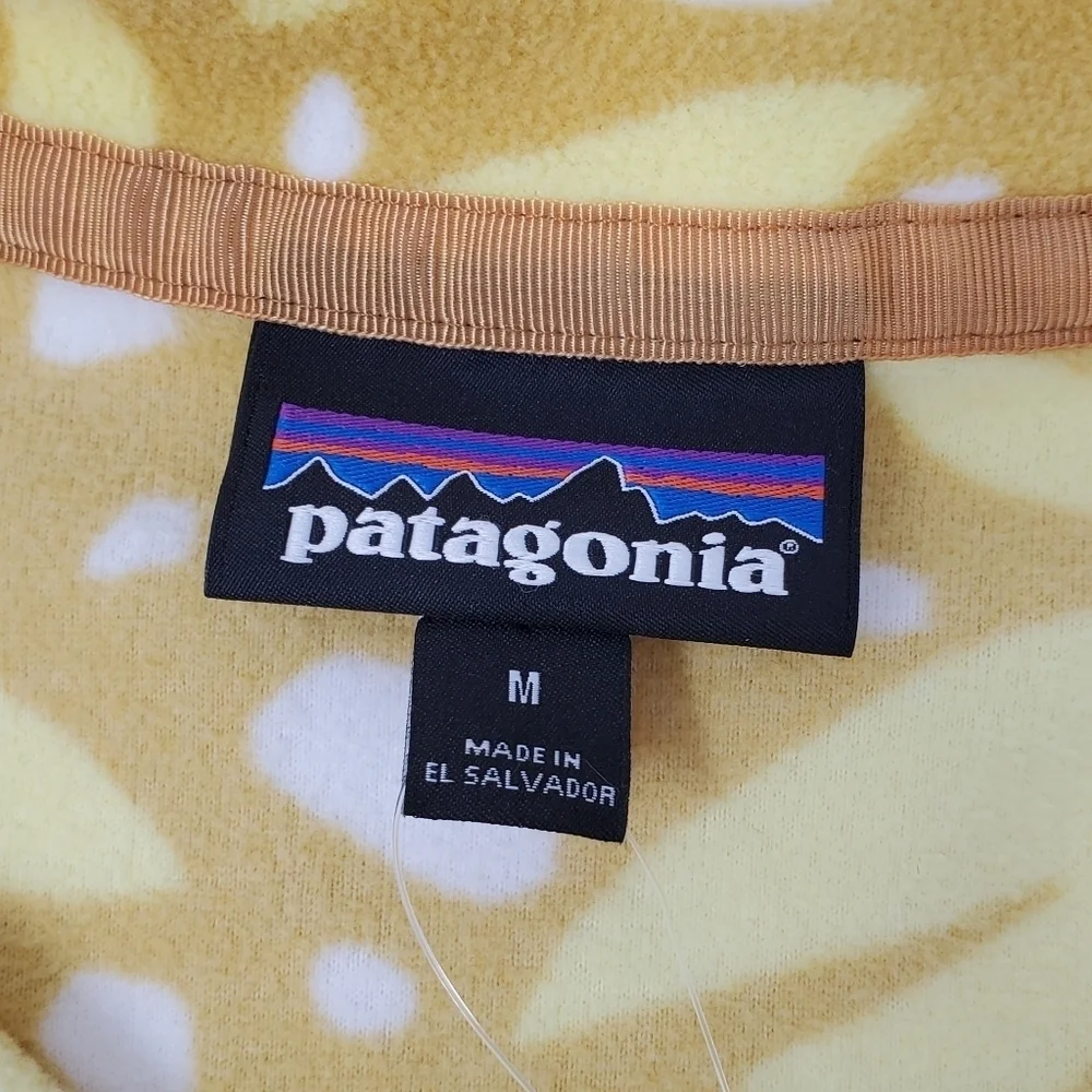 NWT PATAGONIA MICRO D SNAP-T PULLOVER RARE YELLOW COLOR PRINT WOMEN SIZE MEDIUM - Picture 7 of 15